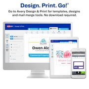 Avery Durable ID Labels, 3/4 x 1-3/4, Film, Permanent, Black Border, Laser/Inkjet, 60 Labels