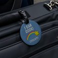 thumbnail image 5 of I Can Cook Toast Shooting Star Funny Humor Round Leather Luggage Card Suitcase Carry-On ID Tag, 5 of 8