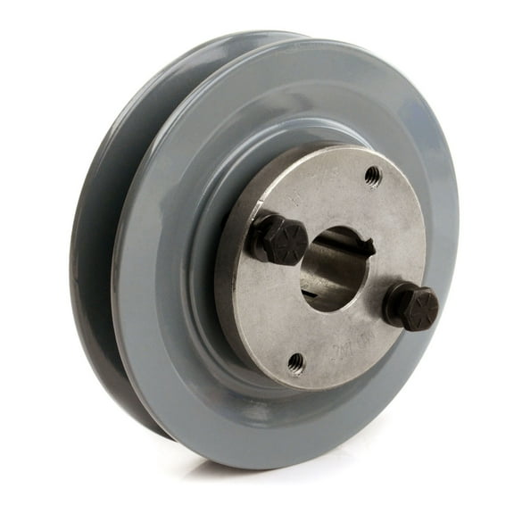 Cast Iron 4.5" Single Groove Pulley Belt B Section 5L with 7/8" Sheave Bushing