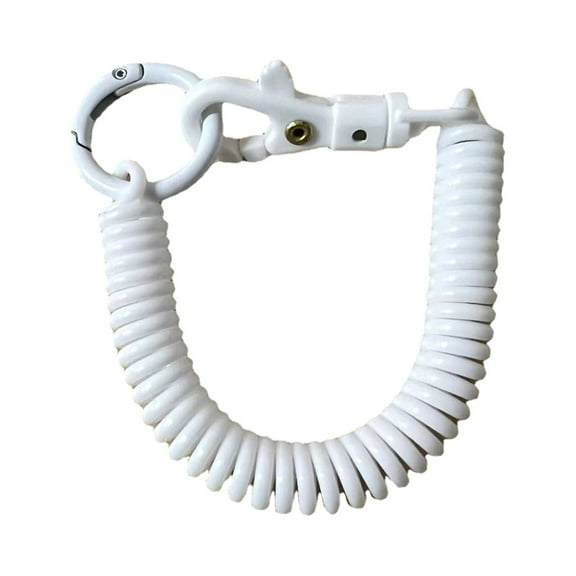 Ke1Clo Key Chain under $5! Plastic Spring Rope Lanyard for Phone Bag Telescopic Design Portable Accessory Car Key Wallet Decoration Practical Tool