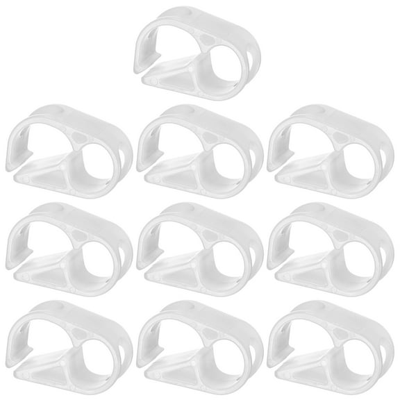 Uxcell 10-Pack Adjustable Plastic Tubing Clamps 1/4-5/16 Inch Water Flow Control Tube Clip for Beer Bottle [White]