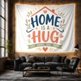thumbnail image 6 of Home Is A Hug with Cozy Smile Text, Warm Farmhouse Style for Farmhouse Decor Lovers, Welcome Wall Decor, Housewarming Gift, Tapestry Wall Hanging for Living Room and Entryway, 6 of 7