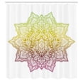 thumbnail image 2 of Ambesonne Lotus Shower Curtain, Mandala Abstract Flower Print, 69"Wx70"L, Pale Avocado, 2 of 4