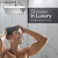 thumbnail image 4 of Duklik Rainfall Shower Head - High Pressure, Anti-Clog Silicone Jets, Adjustable Angle, Water Saving 2.5 GPM, Easy Install with Teflon Tape & Filter, 4 of 6