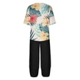 thumbnail image 5 of gbyLJF Comfortable Clothes for Women Two Piece Womens Outfits Spring Two Piece Sets for Women 2024 White Linen Set Black 3XL, 5 of 5