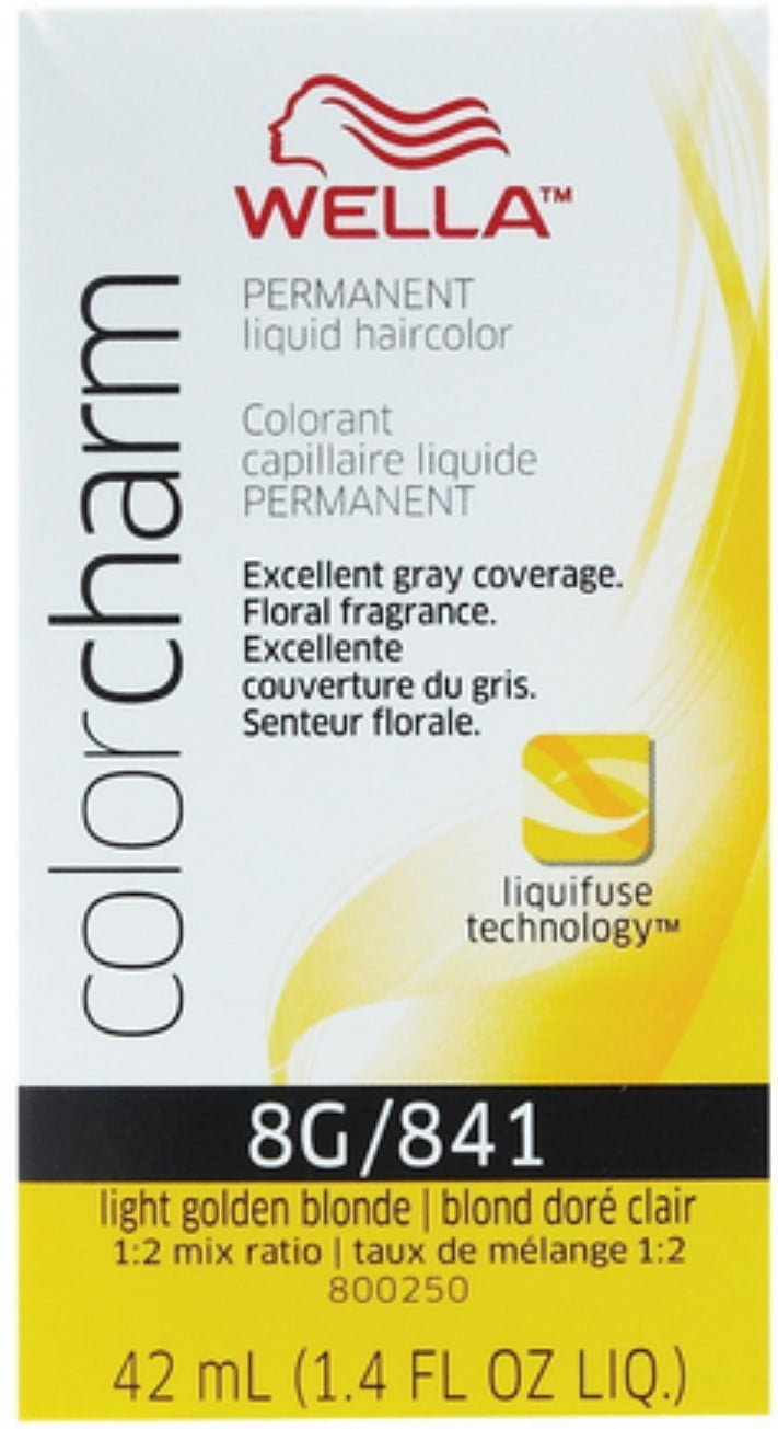 2 Pack Wella COLOR CHARM, HAIR COLOR Liquid Haircolor 8G/841 Light