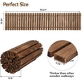 thumbnail image 7 of VINGLI 8ft L 22in W Wooden Garden Pathway, Roll Out Outdoor Walkway Flooring W/Steel Wire, Anti-Slip Texture, Ground Stakes, Fir Wood Pathway for Garden, Patio, Wedding, Beach, Party Decor, 7 of 7