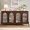 Dark Walnut, variant on Sideboard Buffet Cabinet with Storage, 55" Modern Sideboard Cabinet with 4 Fluted Arcylic Doors & Adjustable Shelves, Wood Buffet Console Table for Living Room, Kitchen, Dark Walnut