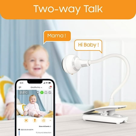 Chillax - Giraffe Pro WiFi Baby Monitor with Gooseneck Camera and 4.3" Parent Unit - White