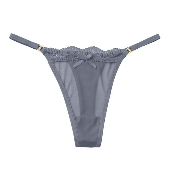 Braguitas de malla con lazo sexy para mujer - Poliéster, encaje transparente, sin costuras, para verano/primavera, lavado a mano, tallas S/M/L