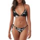 thumbnail image 1 of Balery Fluid Black White Paint Swirls Pijama Estampado Bikini de Dos Piezas para Mujer - Conjunto de Bikini Ajustable Sexy y Cómodo para Playa, 1 of 6