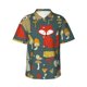 thumbnail image 1 of Balery Cute Animal Forest Camisas hawaianas de manga corta para hombre, camisas playeras de corte holgado, camisas de vacaciones con botones,Medium, 1 of 7
