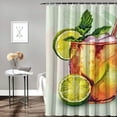 thumbnail image 2 of Orinice Lemonade Lime Mint Bathroom Decor Set Multi Size Colorful Luxurious Graphic Print Polyester Fabric Fashion Bathroom Decor Sets with Hooks Shower Curtain for Bathroom Decoration 69x72, 2 of 7