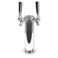 thumbnail image 1 of KegWorks Double Tap Draft Beer Tower, Stainless Steel, 3" D, 1 of 1