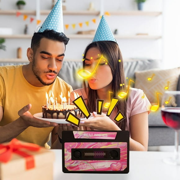 TOPRenddon Recordable Cassette Tape Themed Valentine’s Day – 60-Second Voice Message Recorder for Personalized Love Notes, Handmade Gift for Anniversary, Birthday, or Special Moments