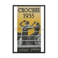 thumbnail image 6 of Cruises from the Italian Lines - Italia Cosulich Lloyd Trestino, Adria, 1932. Framed Vintage Travel Poster, 6 of 11