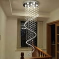 thumbnail image 4 of SEFINN FOUR Modern Spiral Design Crystal High Ceiling Pendant Light Chandelier for Living Room Hotel Stairs Foyer Entryway H87", 4 of 8
