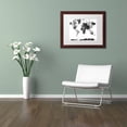 thumbnail image 3 of Trademark Fine Art "World Map BG-1" Canvas Art by Marlene Watson, White Matte, Wood Frame, 3 of 4
