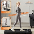 thumbnail image 2 of CONCETTA Compact Walking Treadmill for Small Spaces, Quiet Under-Desk Walking Pad with Remote, Slim Portable Design for Home Office Workouts, LED Display, Easy to Store,Black, 2 of 10