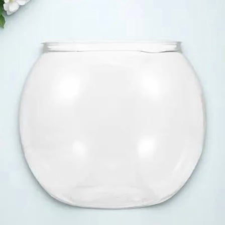 Mobestech Durable Transparent Plastic Fish Tank for Desktop Use Home Fish Bowl Decor