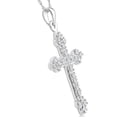 thumbnail image 2 of Pompeii 1/4Ct T.W. Diamond Cross 10k White Gold Vintage Pendant 18" Chain Necklace, 2 of 3