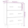 thumbnail image 4 of vidaXL Sideboard Grey Sonoma 70x34x90 cm Engineered Wood, 4 of 5