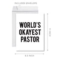 thumbnail image 5 of Koyal Wholesale Funny World's Okayest, Blank Greeting Card with Envelope, Humour, Banter, Pastor, Set of 1, 5 of 5