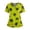 Green, variant on Halloween Scrub Top for Women, Pumpkin Head Witch Graphic V-Neck Medical Uniform with Pockets & Side Slits, Short Sleeve Nurse Tunic, 1 Piece Black XXL