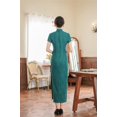 thumbnail image 3 of HaBrat High Split Women's Long Cheongsam Dress Short Sleeve Mandarin Lace Chinese Qipao, 3 of 9