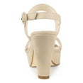 thumbnail image 2 of BLISSFUL STEP Women's Slingback Platform Chunky Heeled Sandals, 2 of 7