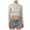 Gray, variant on UYISJ Women's Shiny Metallic Liquid Crop Top Long Sleeve Mock Neck Turtleneck Slim Fitted Crop Top Clubwear Going out Shirts Gold S