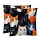 thumbnail image 1 of Juego de 2 fundas de cojín de terciopelo con diseño de gato: 40,6 x 40,6 x 45,7 cm y 50,8 x 50,8 cm. Diseños únicos para cama y silla, ideales para diversas ocasiones., 1 of 6
