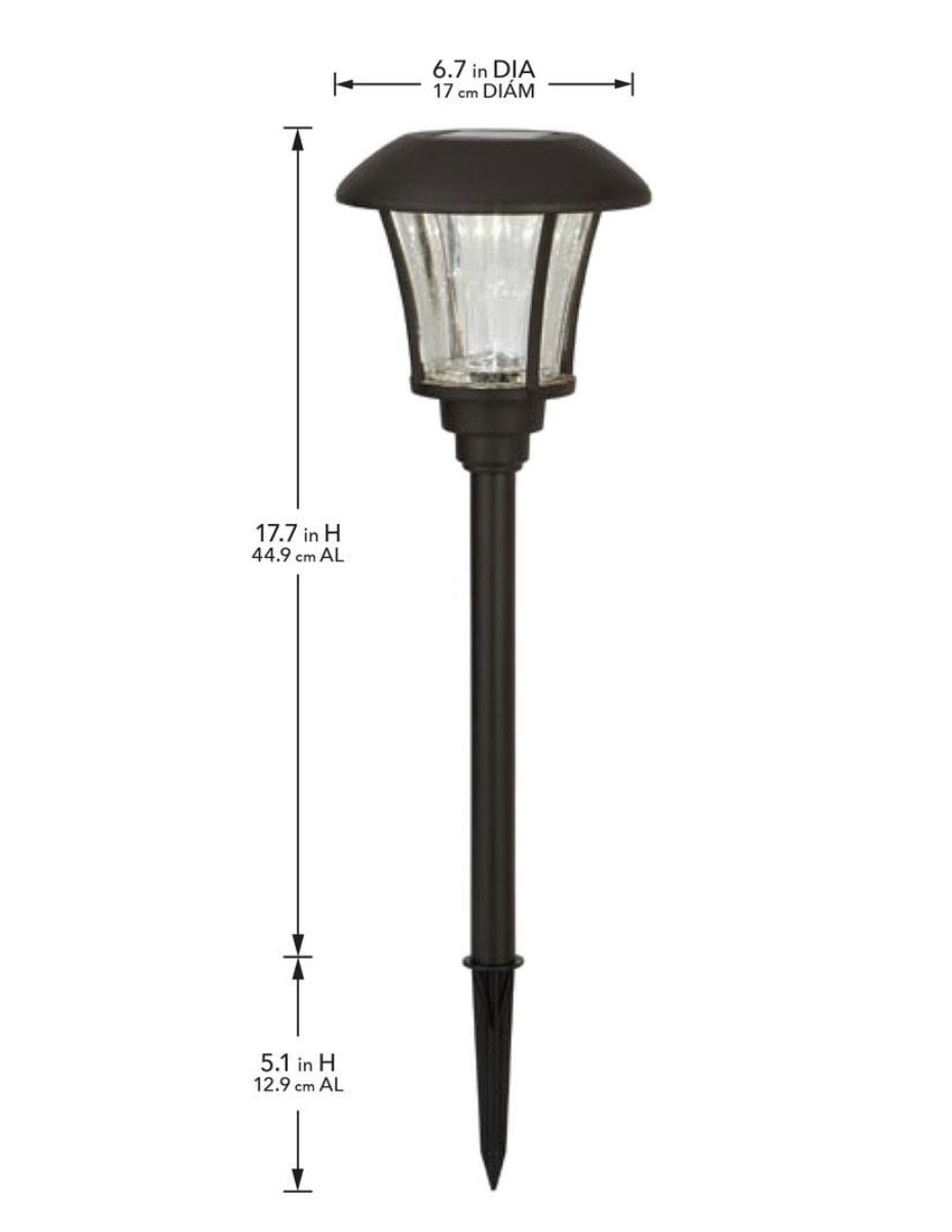 Hampton Bay Solar Outdoor Integrated LED Landscape Path Light 10 Lumens Bronze (8-Pack)