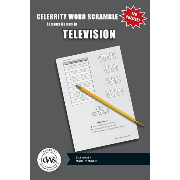 Celebrity Word Scramble Famous Names in Television, (Paperback)