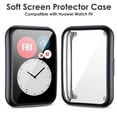 thumbnail image 4 of ALMNVO Plated Cover for Huawei Watch Fit Case Smartwatch Accessories TPU Bumper All-Around Screen Protector Huawei Watch Fit Watchcase -black, 4 of 6