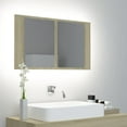 thumbnail image 4 of vidaXL LED Bathroom Mirror Cabinet Black 31.5"x4.7"x17.7", 4 of 16