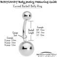 thumbnail image 6 of Body Candy Womens Steel Black Piercing Passion Heart Skull Mens Double Mount Belly Button Ring, 6 of 7