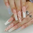 thumbnail image 7 of 24Pcs Long Coffin False Nails Full Cover Acrylic Nails Press on Nails no Art French Fake Nails on Nails, 7 of 7