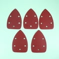 thumbnail image 4 of KAKOWELY Triangle Sand Paper 25Pcs Triangle Sand Paper Triangle Back Sandpaper with Holes Portable Flocking Sandpaper Triangle Polishing Sandpaper (Dark Red), 4 of 5