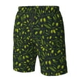 thumbnail image 4 of Salouo Green Branch Olive Pattern Swim Trunks for Men,Men's Hawaiian Bathing Suit Swimsuits Quick Dry Swimming Board Shorts Beach Shorts with Pockets-3X-Large, 4 of 6