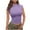 Purple, variant on Fanxing Army Green Womens Tank Tops L Summer Fashion 2025 Workout Stretchy Sleeveless High Neck Beach Vacation Oufits Clothes （Women's S-2XL)