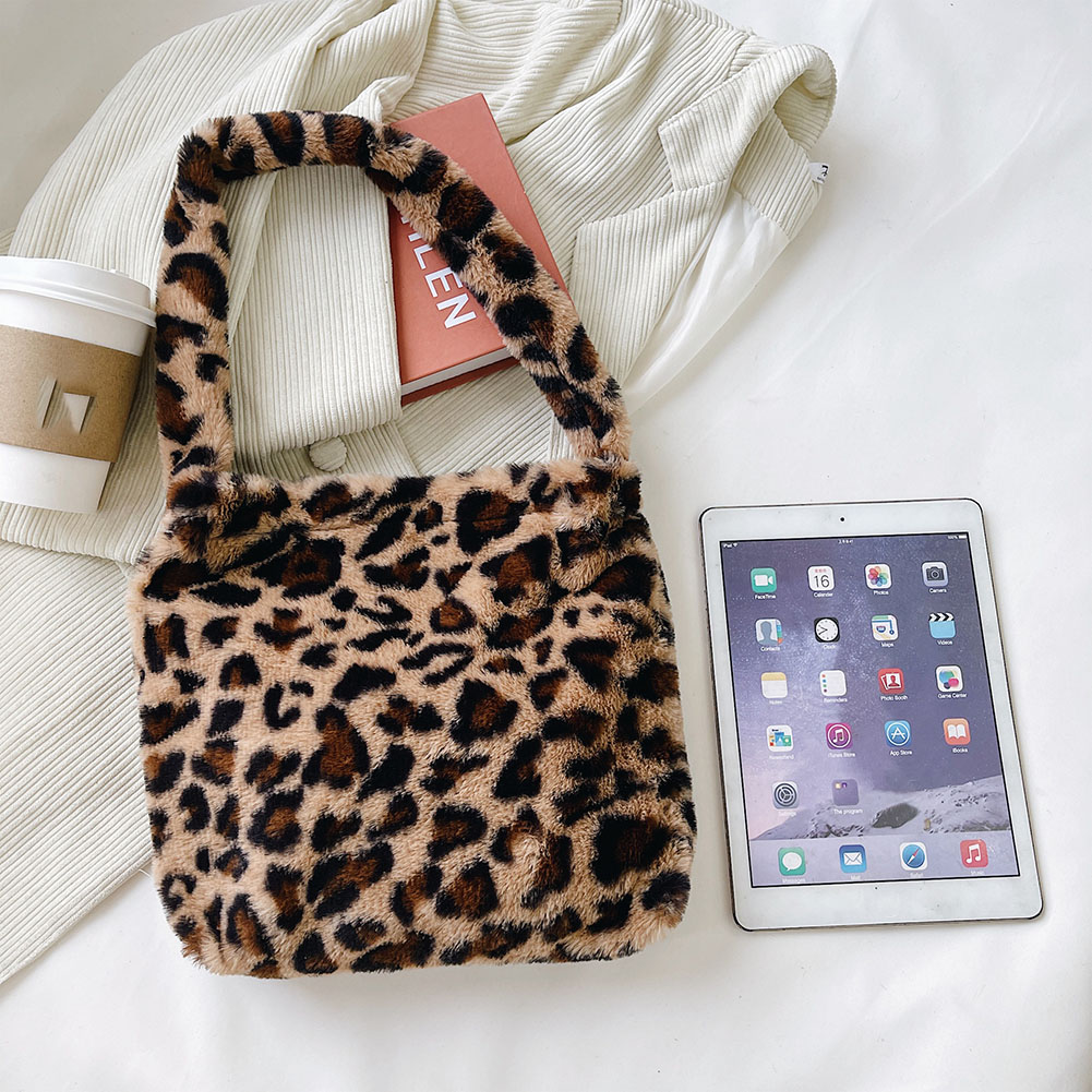 Furry Tote Bag Y2K Fluffy Shoulder Bag Women