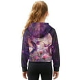 thumbnail image 2 of Xoenoiee Hummingbird Rose Flower Print Half Zip Hoodies for Girls Kids Loose Fit Lightweight Hiking Sportswear Oversized Sweatshirt Fashion Clothes Tops with Pocket, Size 7-8 Years, 2 of 7