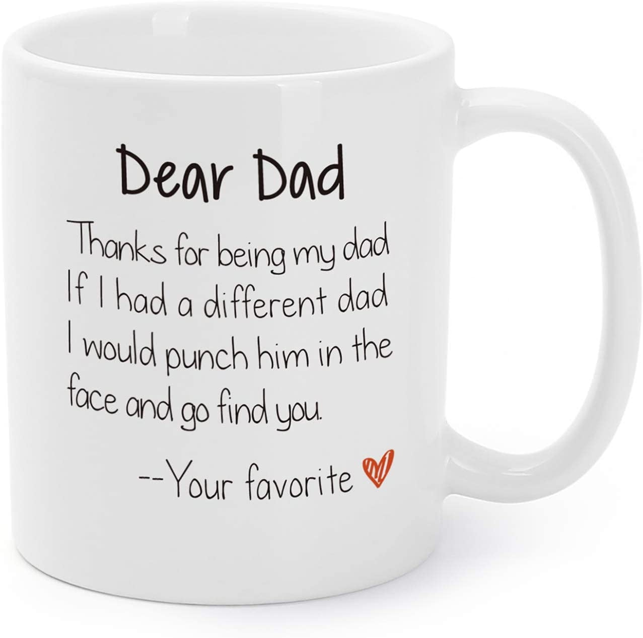 Mothers Day Fathers Day Gifts for Mother Grandma Father Grandpa Mom Dad Birthday Christmas Gift from Daughter Son Kids My Favorite Child Gave Me This Novelty Funny Coffee Mug Unique Gifts for Parents 