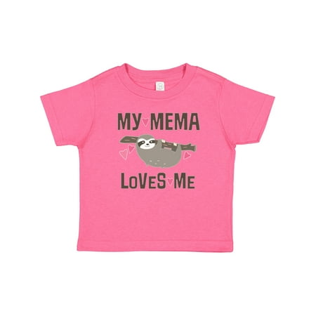 

Inktastic My Mema Loves Me Girl Sloth Gift Baby Girl T-Shirt
