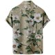 thumbnail image 2 of Camisas Para Hombre Manga Larga De AlgodóN Estampado floral 3d Estampado digital Casual Suelto Ajuste creativo Camisa de manga corta (Green, XXL), 2 of 4