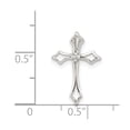thumbnail image 5 of Auriga Fine Jewelry 925 Sterling Silver Cubic Zirconia Cross Charm Pendant for Women (L-19mm, W-13mm), 5 of 6
