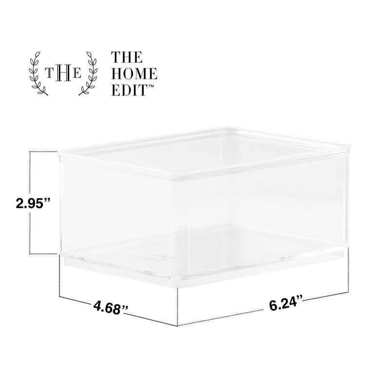 The Home Edit 4-3/4 x 6-1/2 x 3-1/4 H Clear Medium Bin Organizer - Each