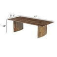thumbnail image 5 of Benjara Dice 47 Inch Coffee Table, Rectangular Top, Dual Base, Brown Sheesham Wood, 5 of 6