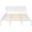 White, variant on Dwelling Tales 79" King Platform Bed Frame with Headboard, Solid Wood with Storage, No Box Spring Needed, Oak